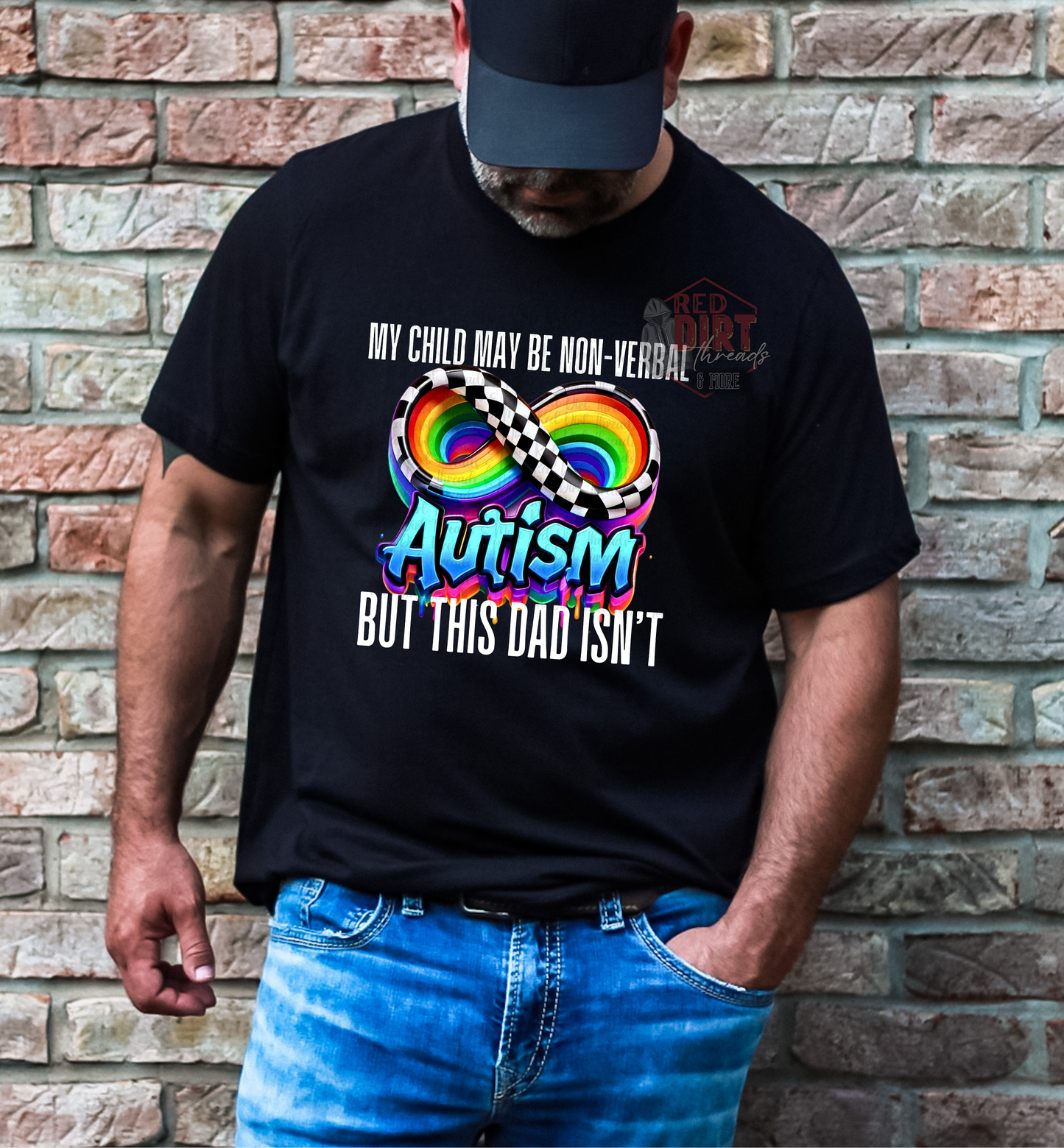 My Child May Be Non Verbal But This Dad Isn't DTF Transfer | Trendy Autism Awareness DTF Transfer | High Quality Image Transfers | Ready to Press | Fast Shipping