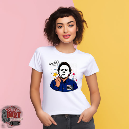 Vote For Pedro DTF Transfer | Trendy Horror Character DTF Transfer | Ready to Press | High Quality DTF Transfers | Fast Shipping