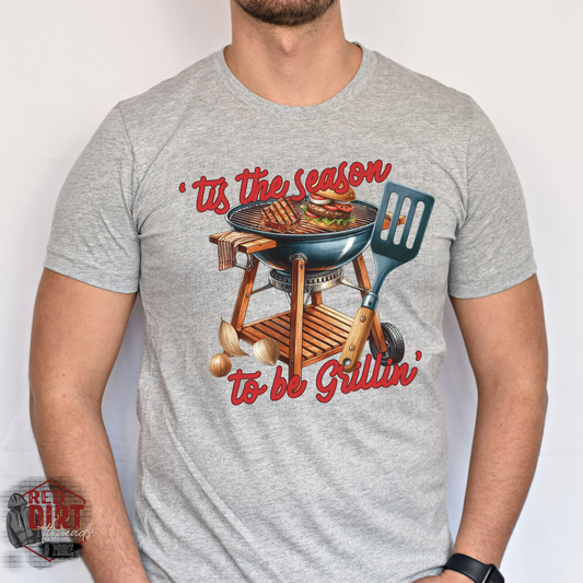 Tis' The Season To Be Grillin' DTF Transfer | Trendy Dad DTF Transfer | Ready to Press | High Quality DTF Transfers | Fast Shipping