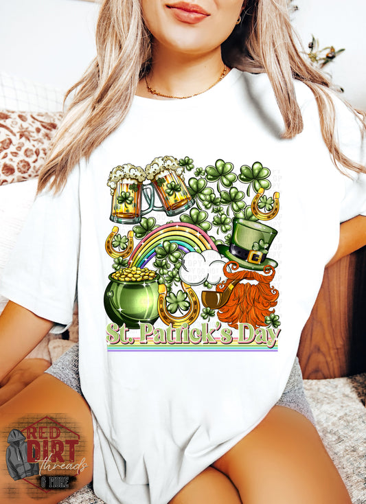 St. Patrick's Day T-Shirt | Leprechaun and Rainbows Shirt | Fast Shipping | Super Soft Shirts for Women | Gift for Mom