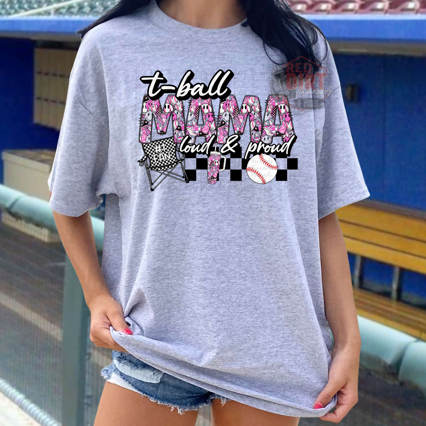 T-Ball Mama Loud And Proud DTF Transfer | Trendy Sports DTF Transfer | High Quality Image Transfers | Ready to Press | Fast Shipping