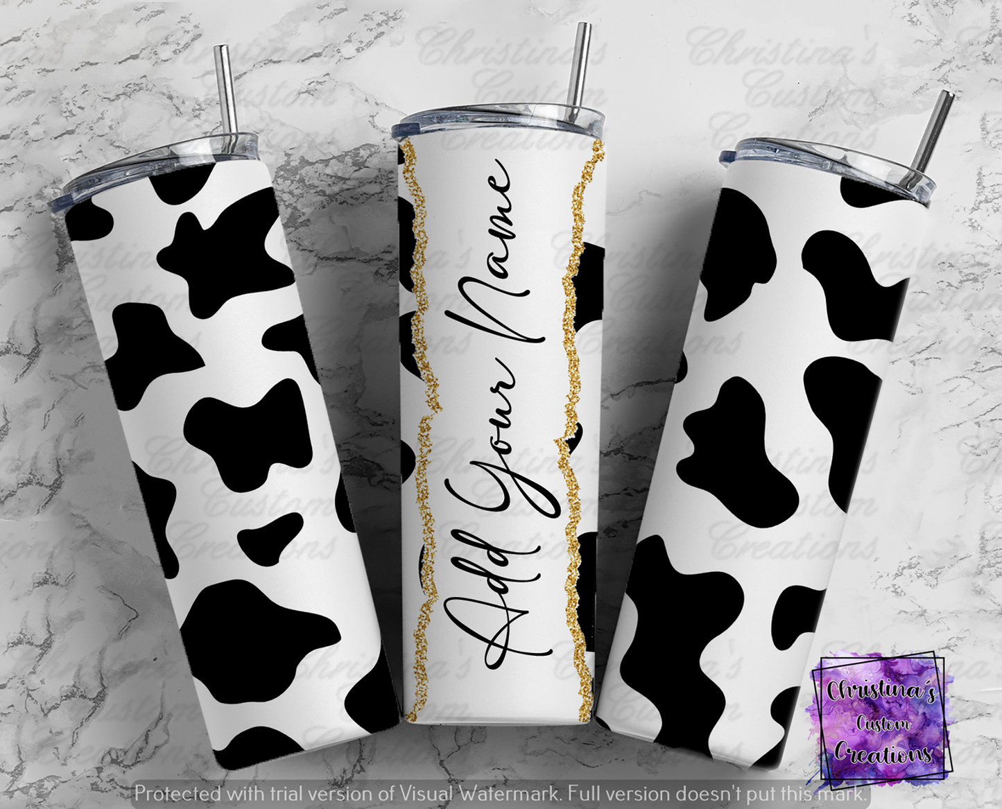 Personalized Cow Print Insulated Tumbler | Trendy Boho Tumbler | Customized Tumbler | Birthday Gift | Fast Shipping